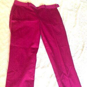 Woman Pants "Lauren" by Ralph Lauren size 10P fucsia- side zipper